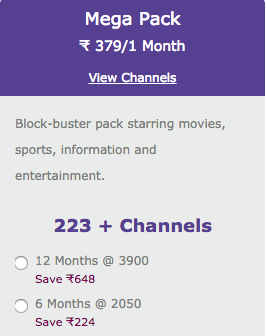 Videocon D2h Recharge Offers