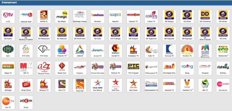 Reliance Digital TV Channel list