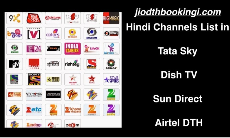 Hindi Channels List Available in Tata sky, Dish TV, Sun Direct, Airtel DTH